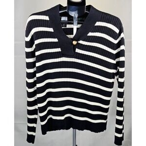 Lauren Ralph Lauren 100% Cotton Preppy Heritage Striped Sweater, Size 2X